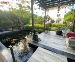 Bán biệt thự Hoa Sữa 3, 210m2, Tây Bắc, 39 tỷ, HT nội thất hiện đại, sân vườn cực rộng, sông thoáng - 2