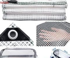 Cuộn nhựa pvc ô lưới 5mm sợi gia cường - 3