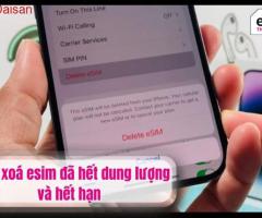 Cách xoá esim đã hết dung lượng và hết hạn