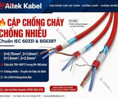 Cáp chống cháy chống nhiễu- tiêu chuẩn IEC 60331 & BS6387 SHIELDED FIRE RESISTANT CABLE - 2