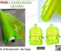 Nhựa pvc mua ở đâu - pvc Xanh Neon may balo, phụ kiện, giày dép