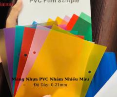 Màng nhựa pvc dẻo nhám nhiều màu 0.21mm