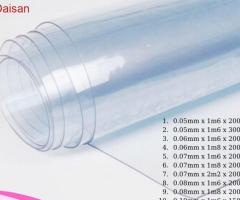 Nhựa PVC Trong Suốt có phủ bột độ dày 0.05mm đến 0.2mm