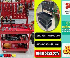 Xe đẩy tủ đồ nghề kèm bảng treo dụng cụ