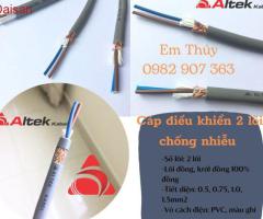 Cáp điều khiển 2 lõi chống nhiễu 1mm2 Altek Kabel