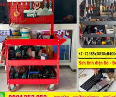 Xe đẩy dụng cụ 3 ngăn, kệ đồ nghề 3 tầng - Tối ưu không gian làm việc - 2