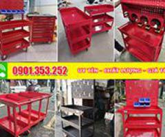 Xe đẩy đồ nghề 3 tầng - GIẢI PHÁP VẬN CHUYỂN CHO BÁC THỢ