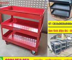 Xe đẩy đồ nghề 3 tầng - GIẢI PHÁP VẬN CHUYỂN CHO BÁC THỢ - 2