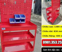 Xe đẩy đồ nghề 3 tầng - GIẢI PHÁP VẬN CHUYỂN CHO BÁC THỢ - 4