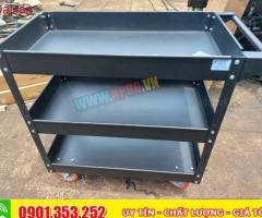 Xe Đẩy Cơ Khí 3 Tầng – Chịu Tải Tốt, Di Động Linh Hoạt