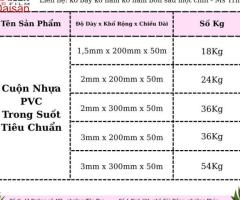 Cuộn nhựa pvc trong suốt khổ nhỏ - nhà phân phối lớn - 2