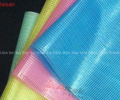 Màng nhựa pvc giá rẻ dạng cuộn, lưới nhỏ nhiều màu