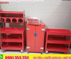 Tủ đồ nghề 3 tầng mở (loại xe đẩy 3 ngăn - 5