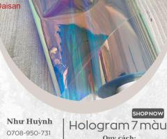 cửa hàng bán màng nhựa pvc hologram ánh kim 7 màu