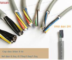 Cáp điện đồng nhuyễn 8 lõi, 8x0.5,8x0.75,8x1.0,8x1.5mm2