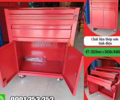 Tủ đồ nghề 2 ngăn kéo khóa + cửa mở(Tủ đồ nghề 3 ngăn)