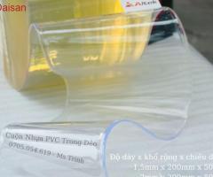 Cuộn nhựa pvc trong dẻo chuyên làm rèm ngăn lạnh, vách ngăn - 2