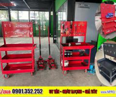 Xe đẩy dụng cụ 3 tầng bảng treo KT 738x570mm - Xe đẩy đồ nghề - 2
