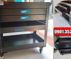 Xe đẩy dụng cụ 3 tầng bảng treo KT 738x570mm - Xe đẩy đồ nghề - 4