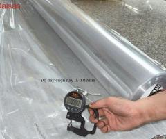 Nhà xưởng phân phối cuộn nhựa pvc trong dẻo, dày 0.08mm