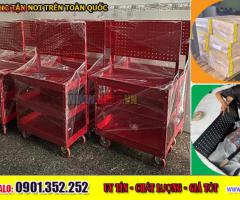 Xe đẩy dụng cụ 3 ngăn(C810xD830xR400) kèm bảng treo - 4