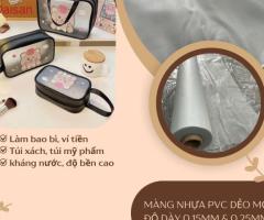 nhựa mờ dẻo may túi đựng mỹ phẩm tại hà nội