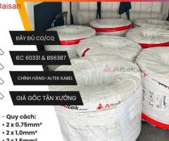 Cáp chống cháy chống nhiễu - altek kabel 2 x 1,5 - 3
