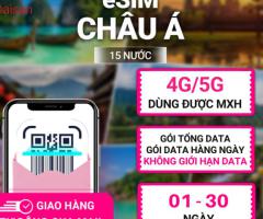 eSIM du lịch Châu Á 15 nước