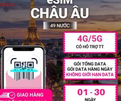 eSIM du lịch Châu Âu 49 nước