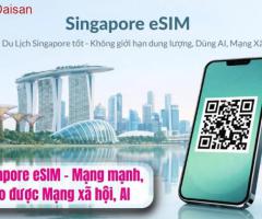 Singapore eSIM - Mạng mạnh, vào được Mạng xã hội, AI