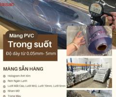Màng pvc dẻo trong suốt- độ dày đa dạng 0.05mm đến 5mm- hàng sẵn số lượng lớn toàn quốc