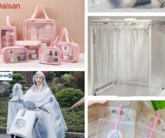 Nhựa pvc nhám mờ may balo, túi xách, vpp, rèm, áo mưa, thời trang - 2