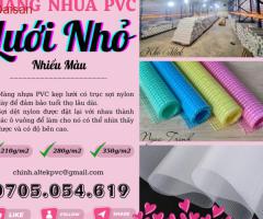 Nhựa pvc lưới Nhỏ nhiều màu, làm lưới công trình, may balo túi xách, phụ kiện