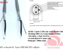 Dây cáp vặn xoắn, cáp loa 1Pair, 2Pair, 3Pair, 4Pair giá tốt