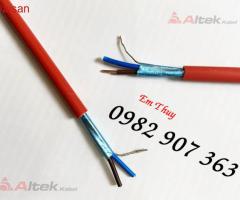 Cáp chống cháy chống nhiễu 2x1.0mm2 vỏ LSZH màu đỏ cam - 3